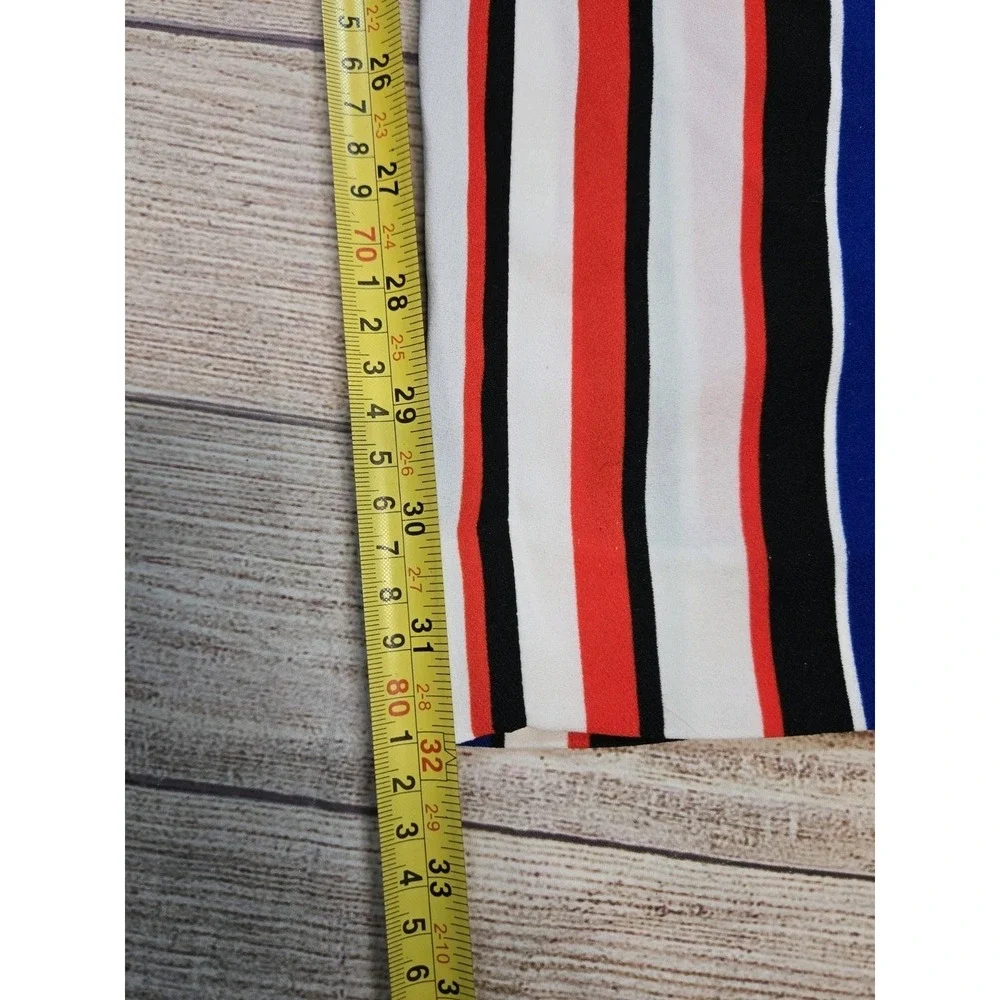Vince Camuto Women's Wide-Leg Striped Lightweight Dress Pants Black Size 6 NWT‎